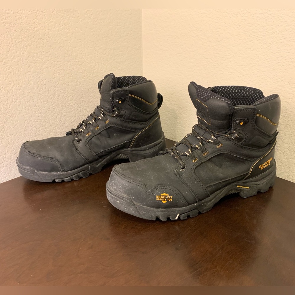 Georgia Amplitude GB00130 Mens Black 6" Composite Toe Work Boots Size 10M